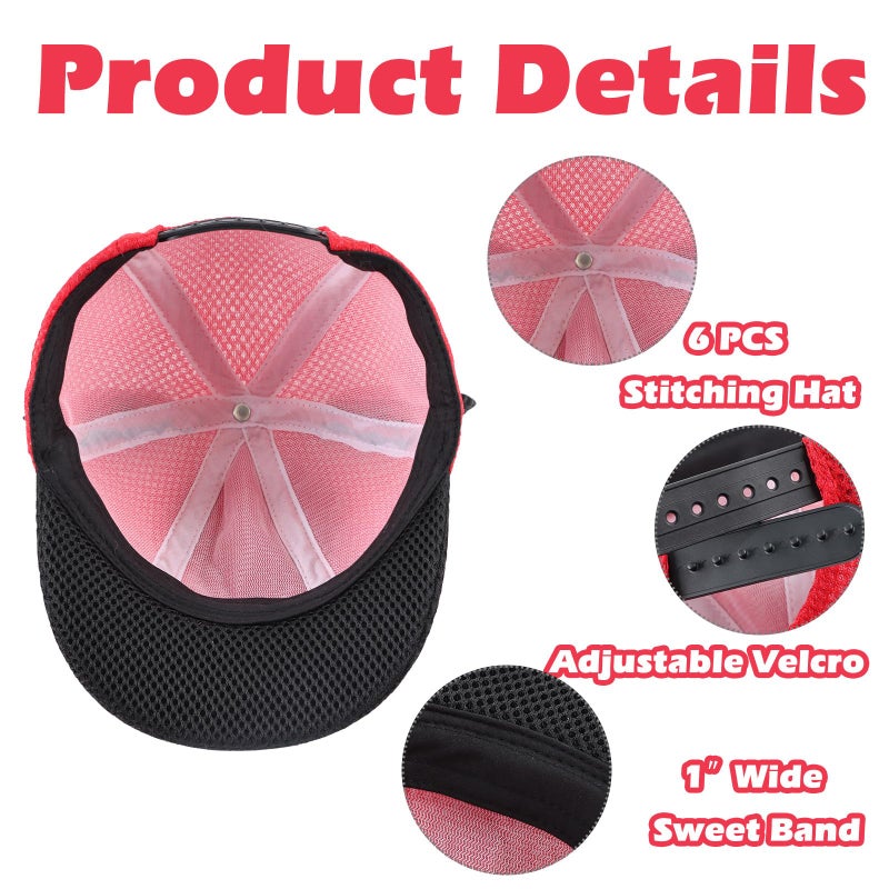 JANGANNSA Baby Mesh Cap Toddler Kids Sun Hat Mouse Ears Cute Cartoon Caps Summer (1-3Y,Mesh Red) - Image 4