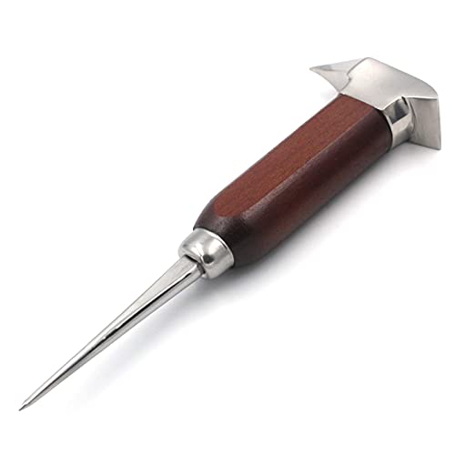 Gihunk Ice Pick Stainless Steel, Ice Picks for Breaking Ice, Ice Pick with Wood Handle, Ice Picks for Kitchen, Bars, Bartender, Best Ice Carving Tools (short) - Image 1