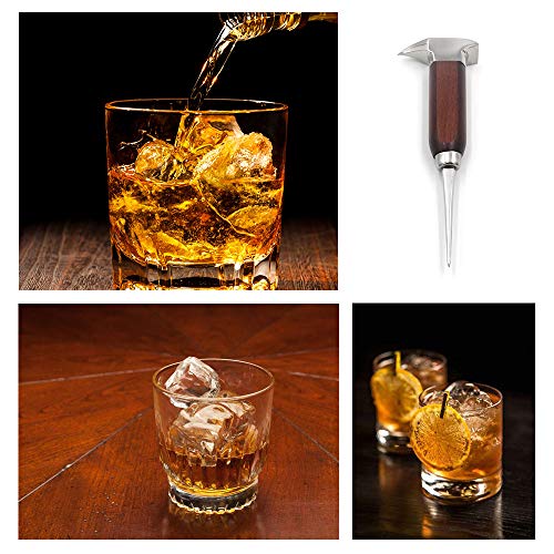 Gihunk Ice Pick Stainless Steel, Ice Picks for Breaking Ice, Ice Pick with Wood Handle, Ice Picks for Kitchen, Bars, Bartender, Best Ice Carving Tools (short) - Image 3
