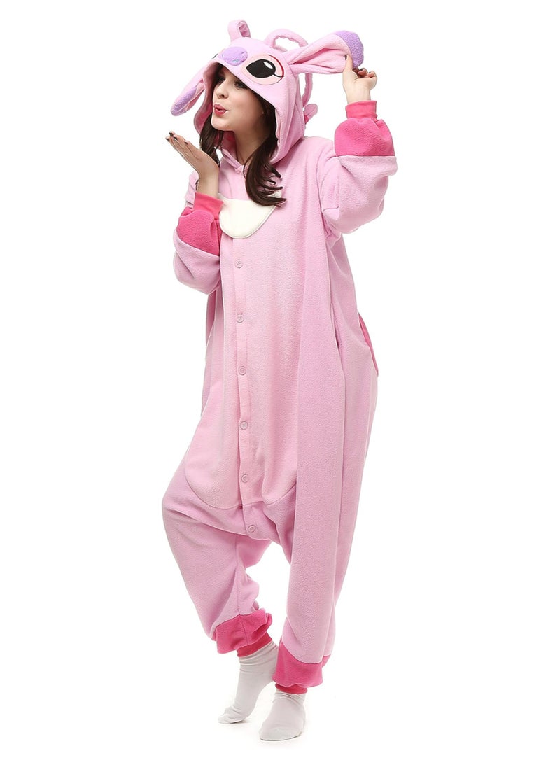 Adults Unisex Onesie Costumes Animal Cosplay Pajamas,pink  - Image 3