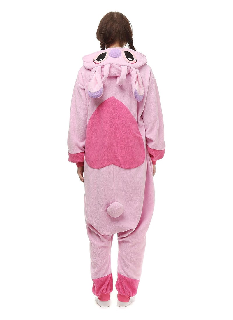 Adults Unisex Onesie Costumes Animal Cosplay Pajamas,pink  - Image 5