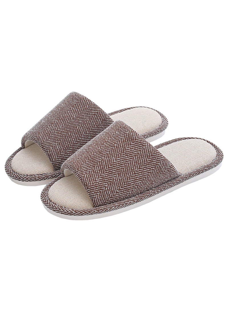 House Slippers Linen Women's Open Toe Slide Slipper(Brown EU 44/45) - pzsku/Z2B1C77092A931C07666CZ/45/_/1725850626/0ead6e49-6b54-4270-810a-7ace604a262f