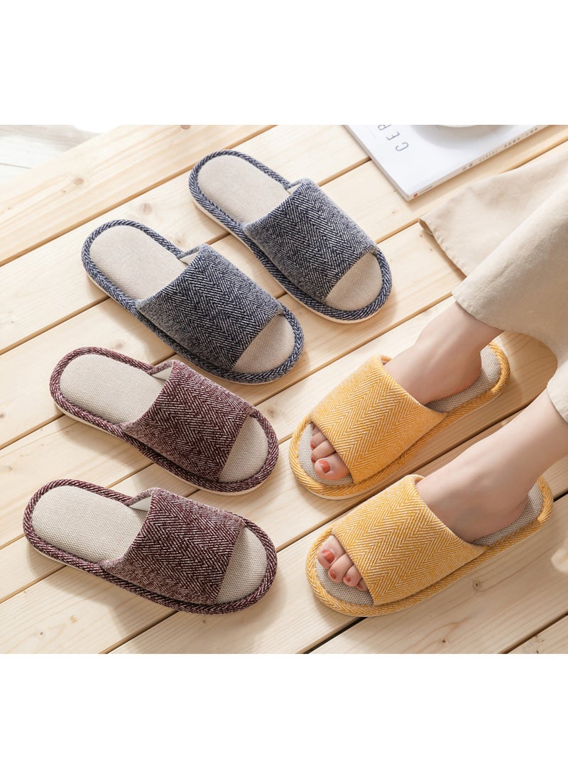 House Slippers Linen Women's Open Toe Slide Slipper(Brown EU 44/45) - pzsku/Z2B1C77092A931C07666CZ/45/_/1725850631/72633985-ead6-466a-9c82-cade97eb70d7