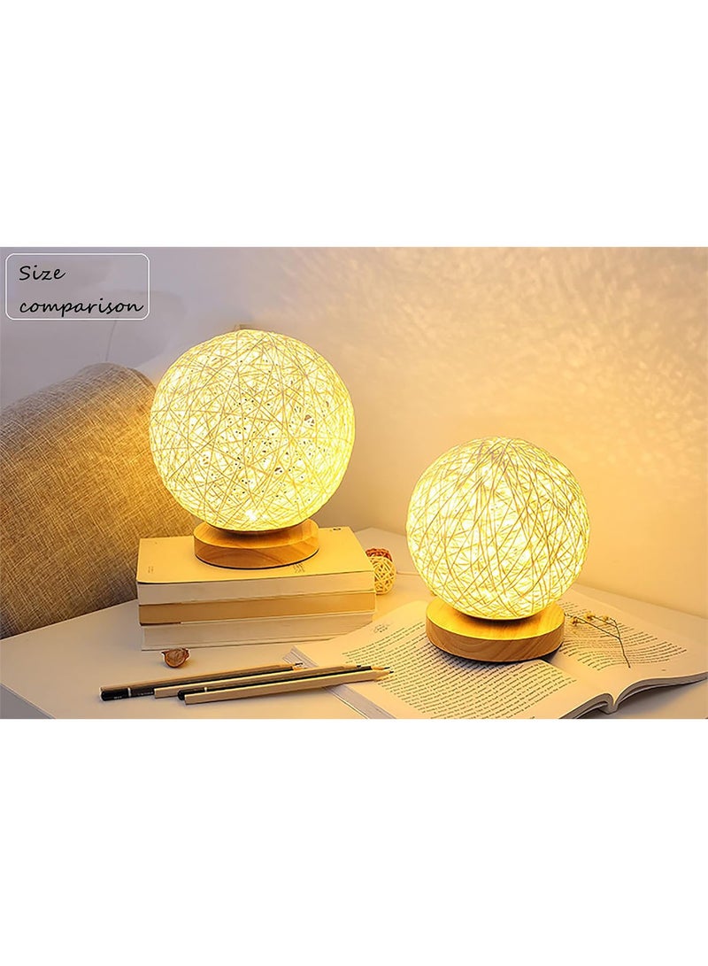 DANIM Floor Lamp Round Wooden Table Lamp, Decorative Wooden Bedside Lamp Usb Charger Bedside Table End Table Coffee Room - Image 1