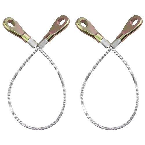 amavoler 2 Pcs 530450006 Tailgate Cable Aftermarket Replacement Parts Compatible for Kawasaki Mule 600 610 XC 610XC Hook Assy Tail Gate - Image 1