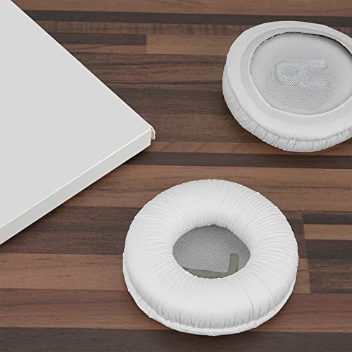 Geekria QuickFit Leatherette Replacement Ear Pads for JBL JR 300/ 300BT, T450BT/ 500BT, Tune 500/ 500BT/ 510BT/ 520BT Headphones, Ear Cushions with Video Guide (White) - Image 4
