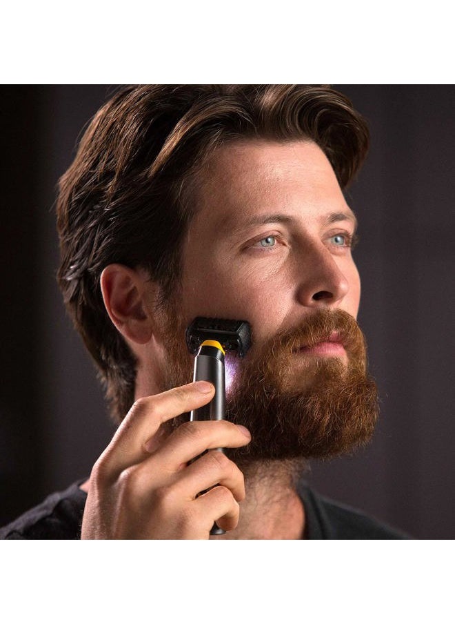 Micro Touch MicroTouch SOLO Titanium, Rechargeable Beard & Body Razor that Trims, Edges, Shaves, and Grooms  - Image 2