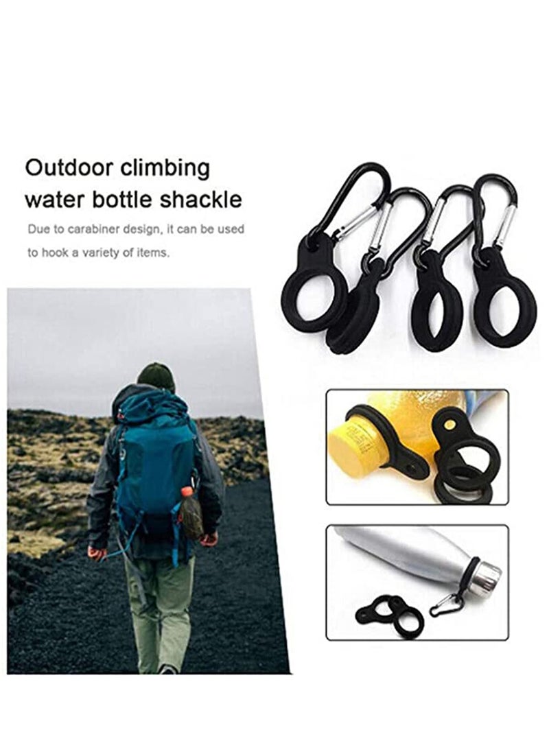 SYOSI Silicone Water Bottle Buckle, Portable Backpack Carabiner Outdoor Hanging Buckle Water Bottle Holder Clip for Camping Hiking Traveling Mountain Climbers(4pcs)  - Image 4