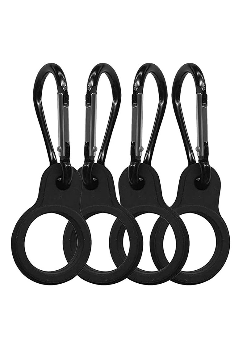 SYOSI Silicone Water Bottle Buckle, Portable Backpack Carabiner Outdoor Hanging Buckle Water Bottle Holder Clip for Camping Hiking Traveling Mountain Climbers(4pcs)  - Image 1