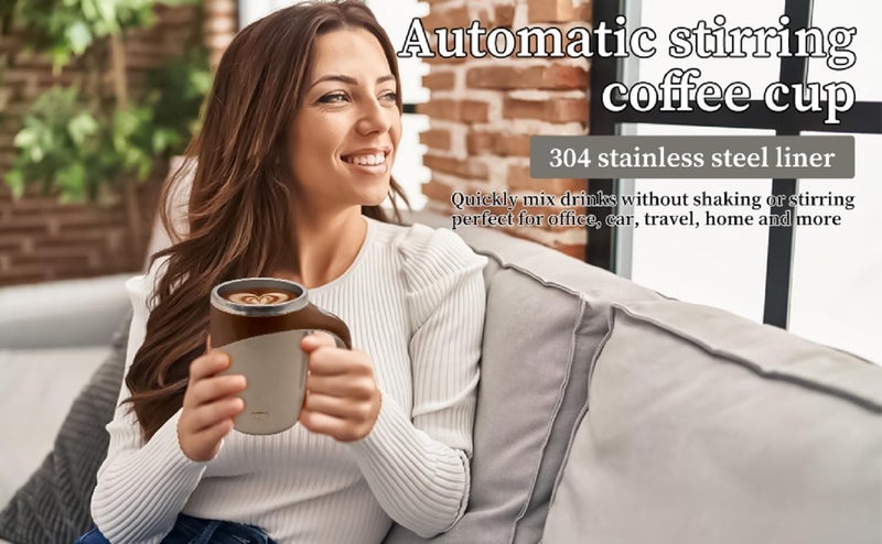 Aakarit SelfStirring Mug Automatic Magnetic Self Stirring Coffee Rotating Home Office Travel Mixing Cup to Stir Coffee Chocolate Milk Protein Cocoa Etc Great for Office School Gym - Image 3