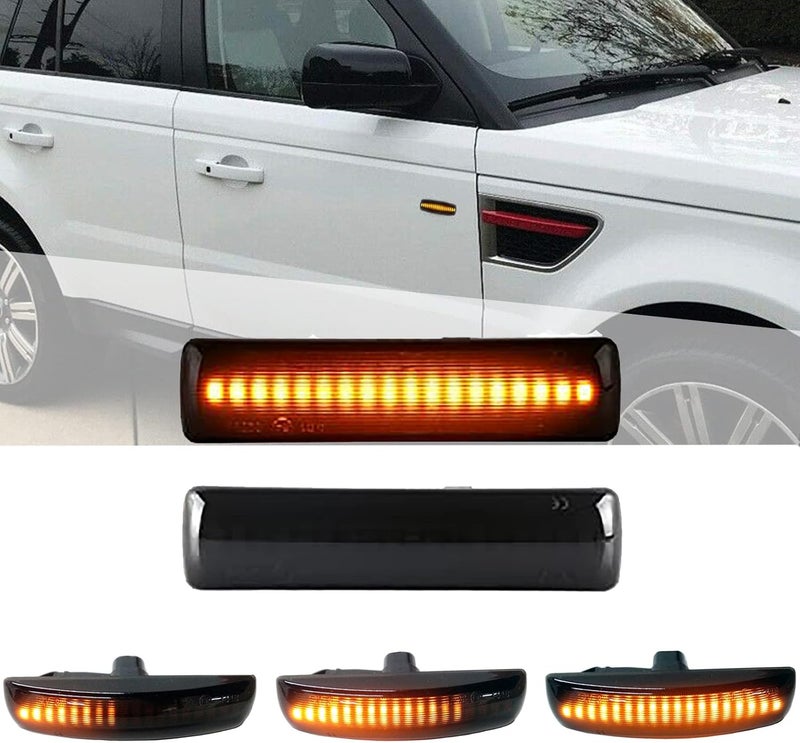Xinctai 2PCS Flowing Sequential LED Side Marker Light Turn Signal Lamp for Range Rover - Image 1