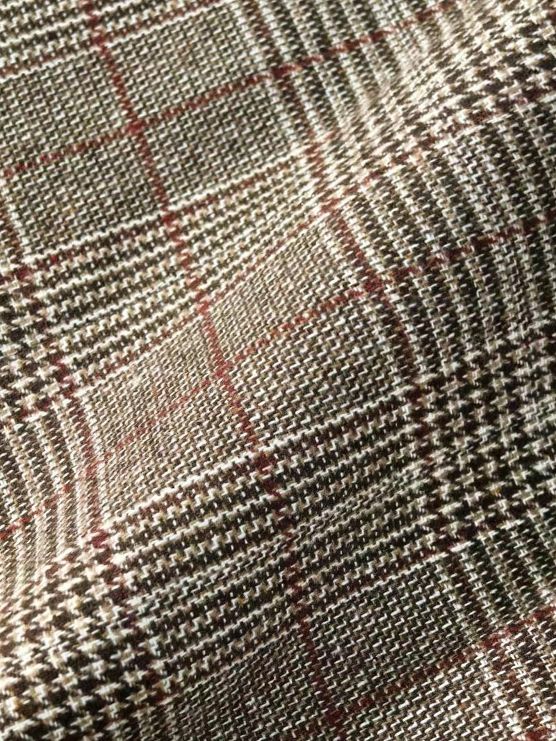 Mina Self Plaid Blazer for Women 2026 Fall Winter Brown Houndstooth Oversized Ladies Work Casual Boyfriend Dressy Fashion Business Casual Outfits Trendy Suit Jackets for Women ZHB013-P/Red-Brown-0M - Image 5