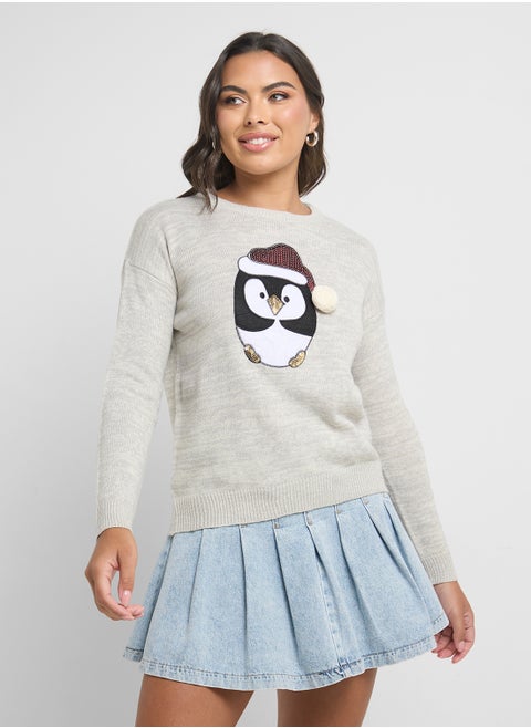 Penguin Applique Sweater