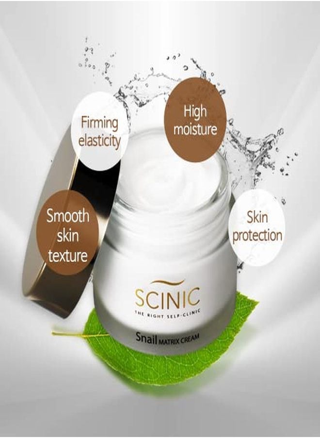 SCINIC - Snail Matrix Cream 1.69 Fl Oz (50M) | SuperMoist Cream For Skin Elasticity That Absorbs Quickly Without Stickiness | Moisturizing & Firming Snail Cream | Korean Skincare - Image 1