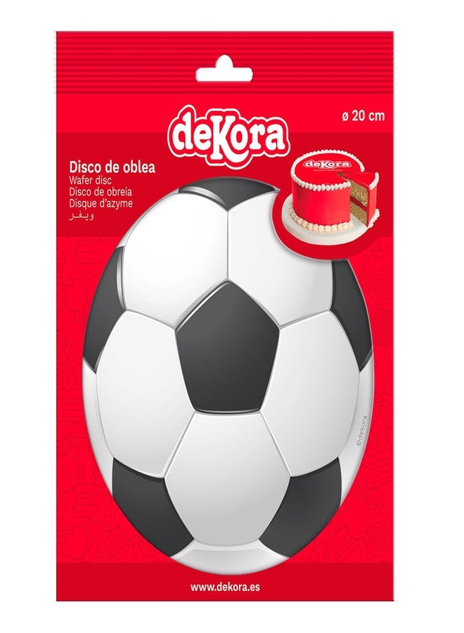 dekora ديكورا، زينة كعكة كرة قدم صالحة للأكل، حفلة عيد ميلاد رياضية للأولاد، زينة كعكة دائرية 7.8 بوصة - Image 4