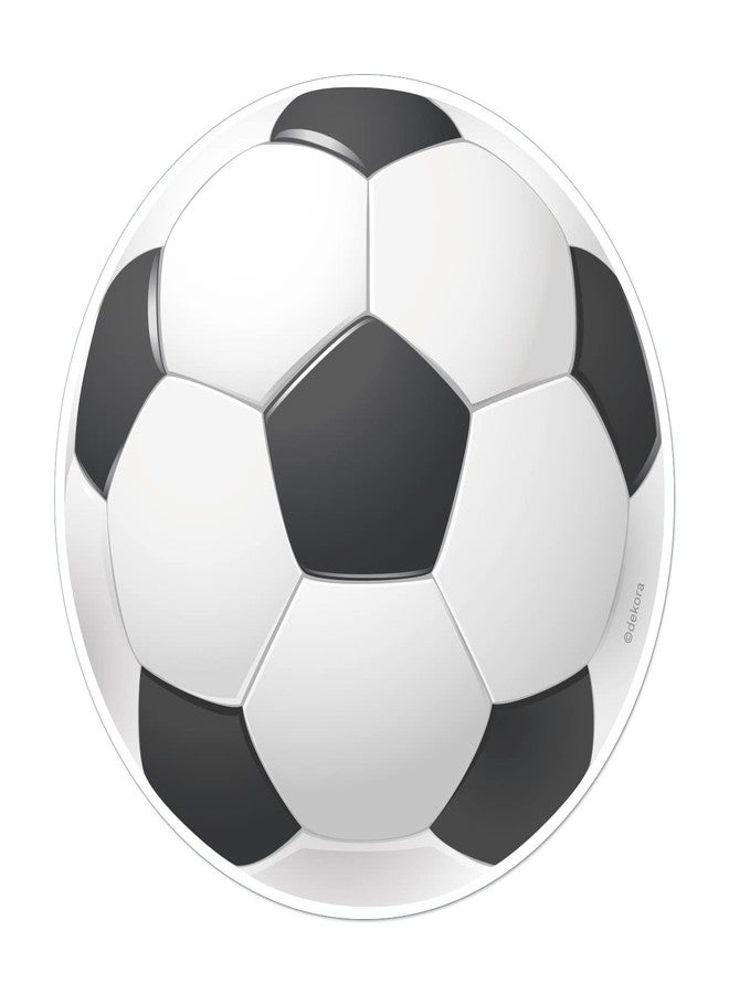 dekora ديكورا، زينة كعكة كرة قدم صالحة للأكل، حفلة عيد ميلاد رياضية للأولاد، زينة كعكة دائرية 7.8 بوصة - Image 1