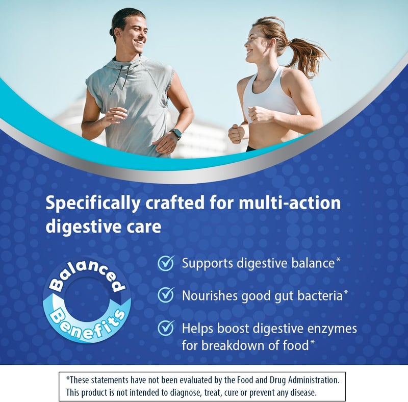 Florastor Digestive and Metabolic Support Probiotic Blend Prebiotic and Probiotic Gummies for MultiAction Digestive Health Care with Vitamin B12 56 Gummies - Image 4