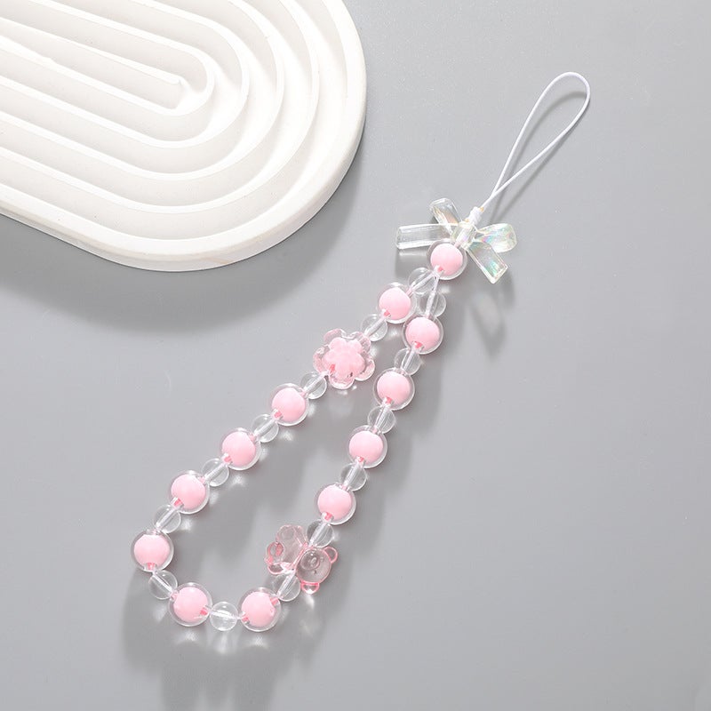 Yilian New Beaded Mobile Phone Chain Phone Case Pendant Drop-Resistant Anti-Lost Wrist Strap Short Mobile Phone Lanyard For Women - Image 4