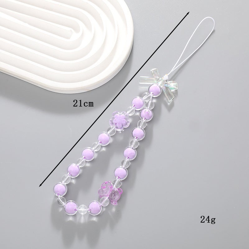 Yilian New Beaded Mobile Phone Chain Phone Case Pendant Drop-Resistant Anti-Lost Wrist Strap Short Mobile Phone Lanyard For Women - Image 3