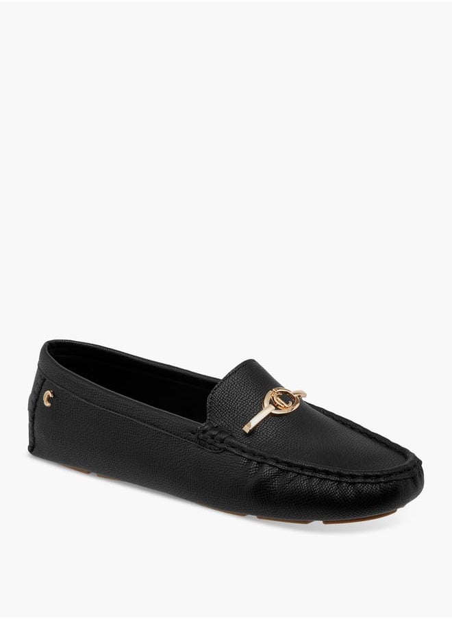 Le Confort Women Textured Slip-On Loafers with Metal Accent  - Image 2