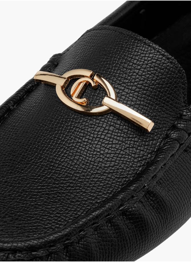 Le Confort Women Textured Slip-On Loafers with Metal Accent  - Image 4