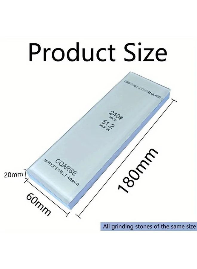 Single Sided Glass Sharpening Stone 240 Mesh 51.2 Micron 180x60mm As Shown - Image 3