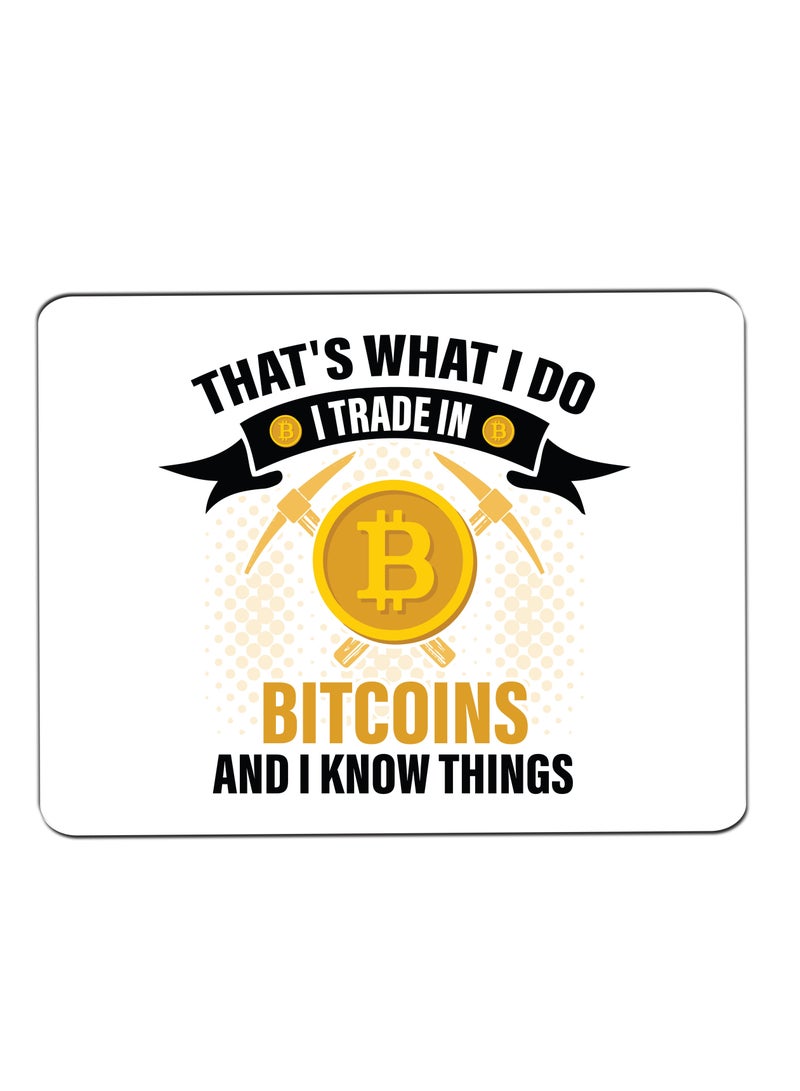 PRINTSHOP4ME Bitcoin Mouse pad for Crypto Currency Bitcoin lovers and Bitcoin traders  (Design 3) - Image 1
