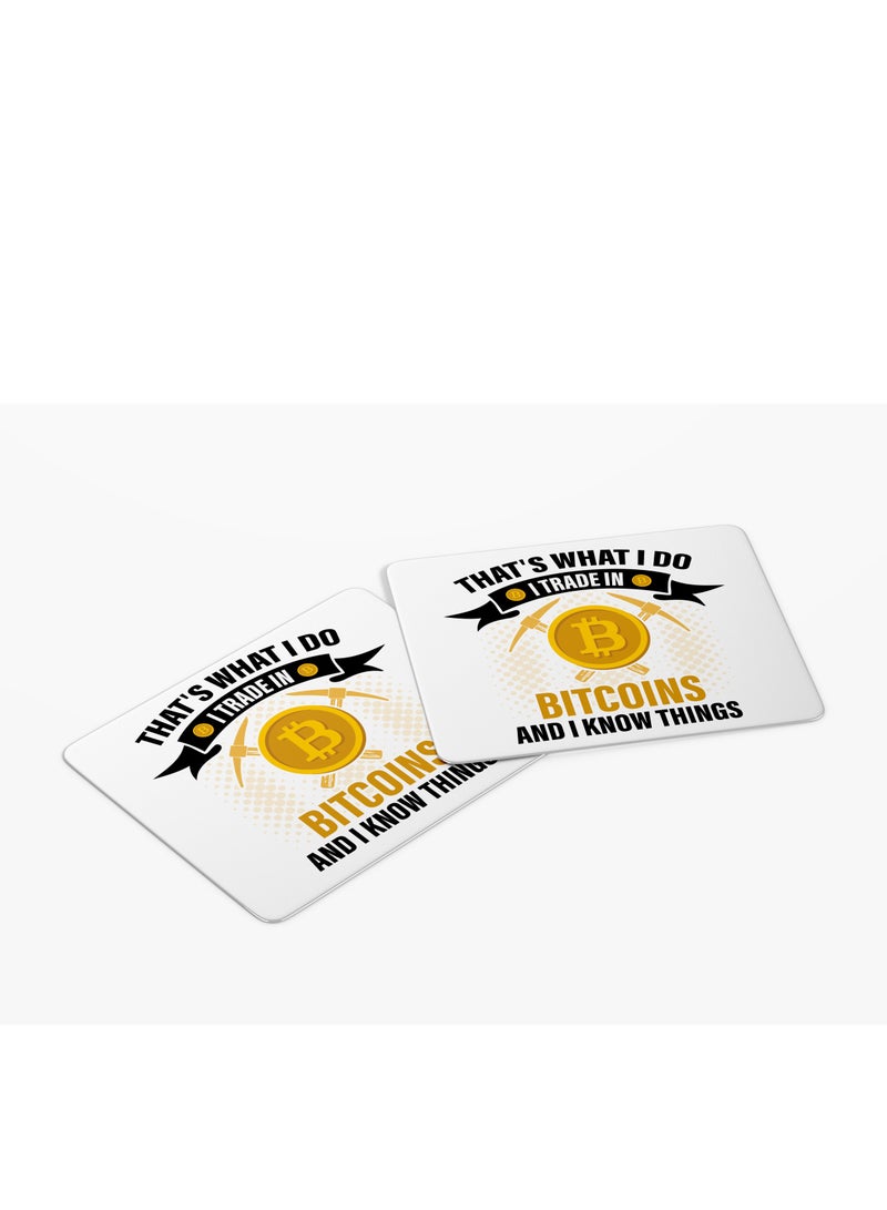 PRINTSHOP4ME Bitcoin Mouse pad for Crypto Currency Bitcoin lovers and Bitcoin traders  (Design 3) - Image 2