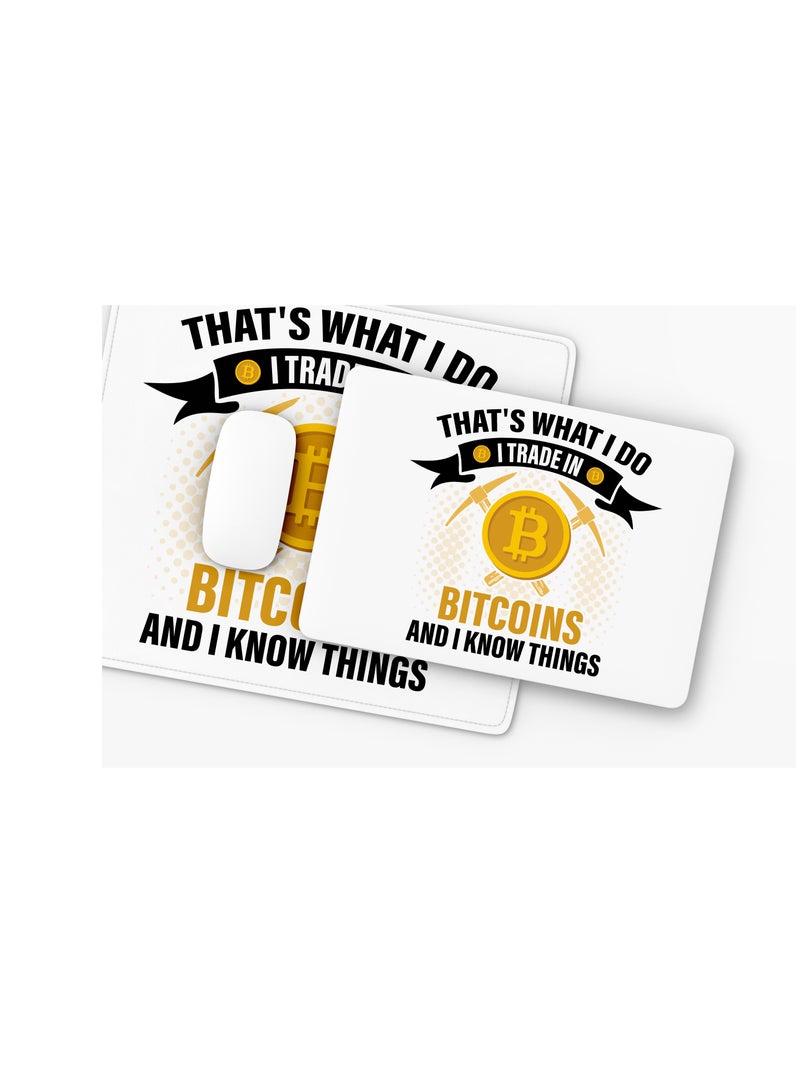 PRINTSHOP4ME Bitcoin Mouse pad for Crypto Currency Bitcoin lovers and Bitcoin traders  (Design 3) - Image 3