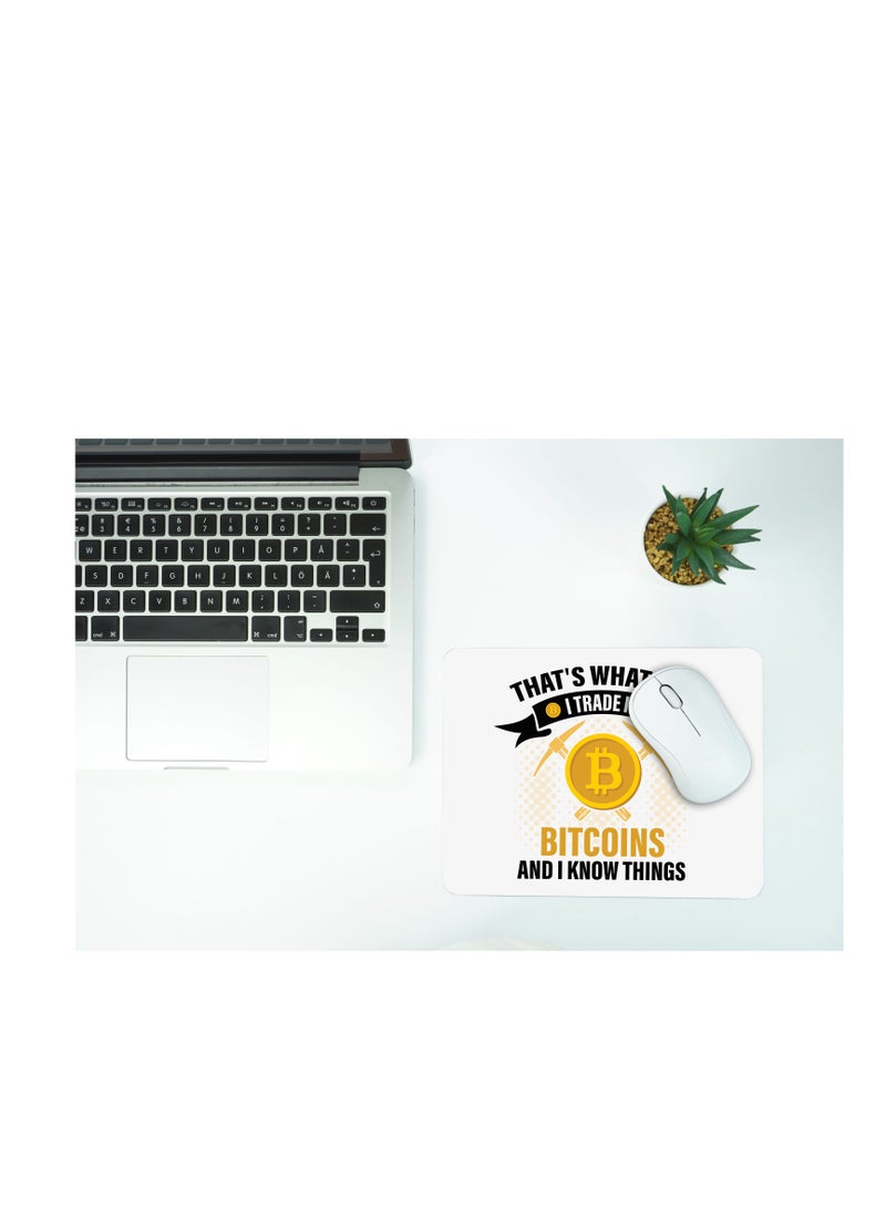 PRINTSHOP4ME Bitcoin Mouse pad for Crypto Currency Bitcoin lovers and Bitcoin traders  (Design 3) - Image 4