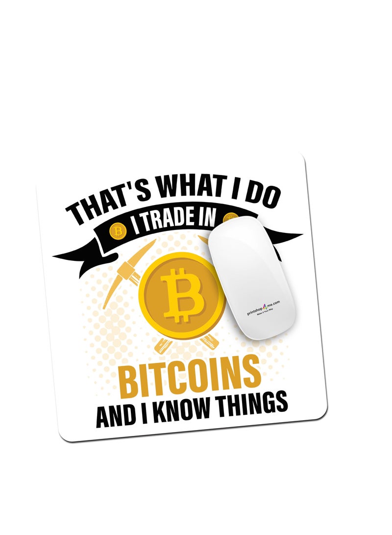 PRINTSHOP4ME Bitcoin Mouse pad for Crypto Currency Bitcoin lovers and Bitcoin traders  (Design 3) - Image 5