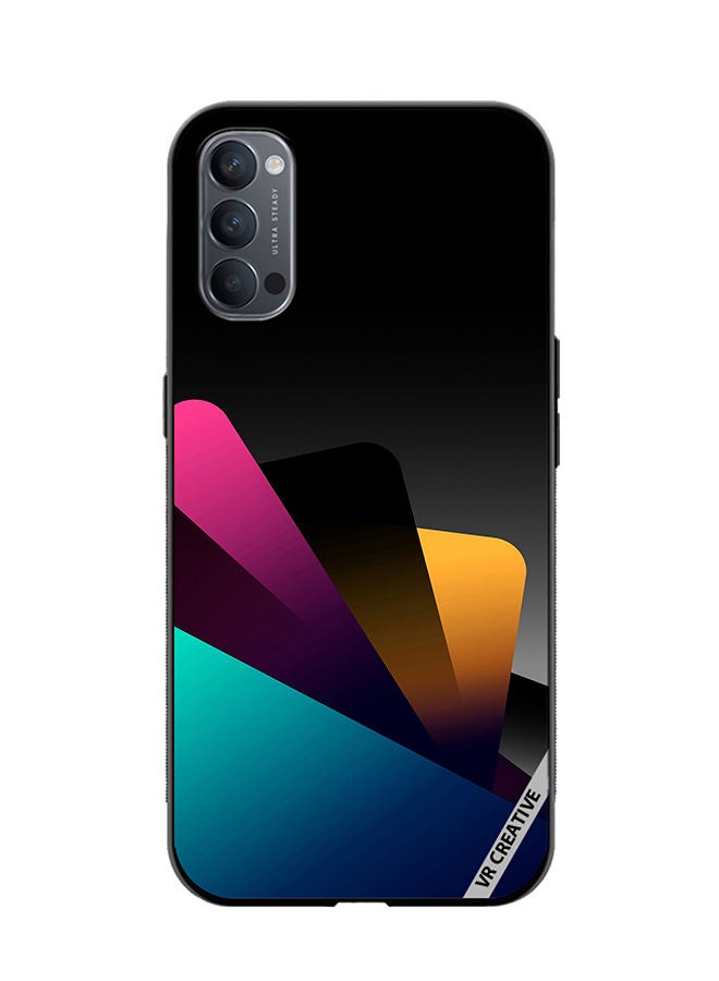 VR CREATIVE Protective Case Cover For Oppo Reno4 Pro 5G Colorful Layers Design Multicolour - Image 1