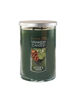YANKEE CANDLE Yankee Candle Balsam & Cedar Scented, Classic Large 22oz Dual-Wick Tumbler Candle, Over 75 Hours Burn Time, Ideal for Holiday Season & Gifting  - Image 1