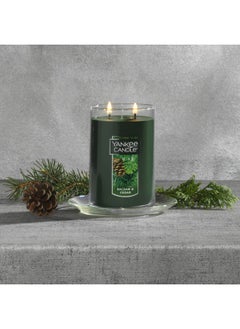 YANKEE CANDLE Yankee Candle Balsam & Cedar Scented, Classic Large 22oz Dual-Wick Tumbler Candle, Over 75 Hours Burn Time, Ideal for Holiday Season & Gifting  - Image 3