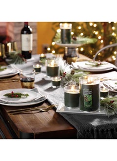 YANKEE CANDLE Yankee Candle Balsam & Cedar Scented, Classic Large 22oz Dual-Wick Tumbler Candle, Over 75 Hours Burn Time, Ideal for Holiday Season & Gifting  - Image 4