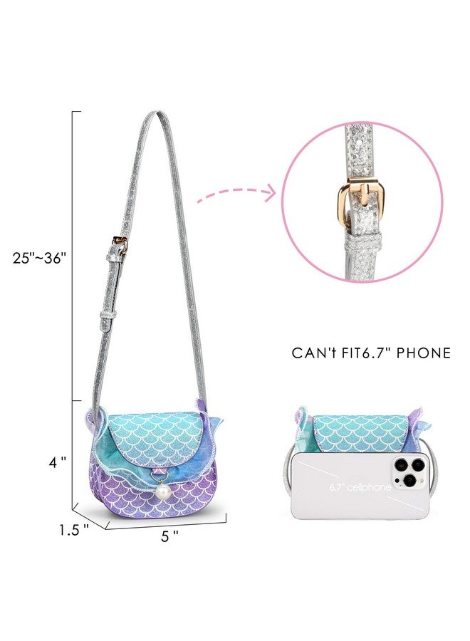 mibasies Toddler Purse For Little Girls Gifts For 3-8 Years Old With Dress Up Jewelry Pretend Play Accessories,Mermaid Girl Toys 4-5  - Image 3