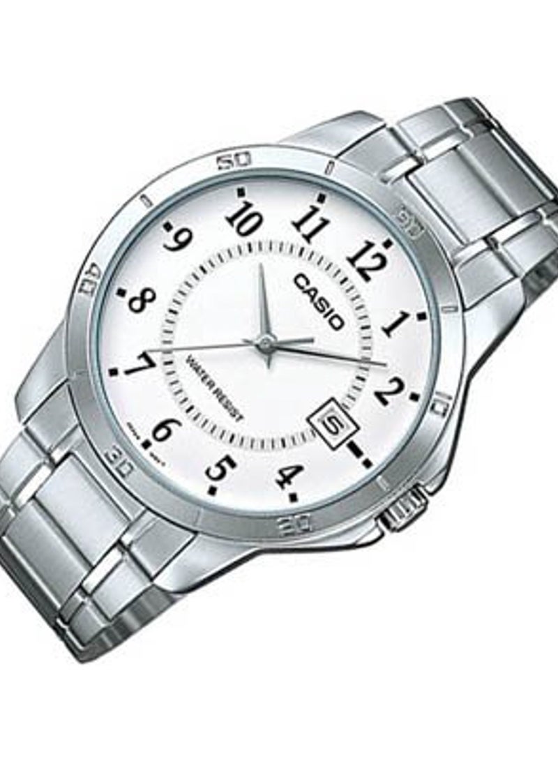 CASIO Analog White Dial Stainless Steel Band Couple Watch Set MTP/LTP-V004D-7B - Image 2