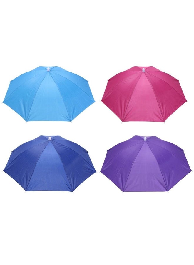 Outdoor Foldable Umbrella Hat Cap Headwear Umbrella for Fishing Hiking Beach Camping Cap Head Hats