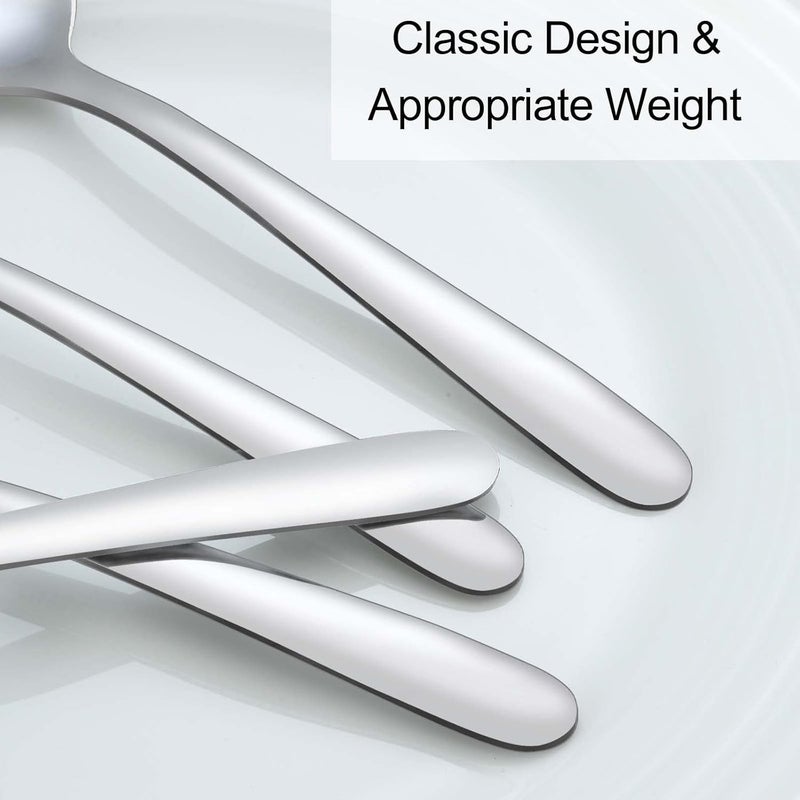 Pleafind 36 Pieces Teaspoons Set (6.2 inch), Spoon Silverware, Stainless Steel Tea Spoons, Mirror Polished Small Teaspoon, Dessert Spoons for Home, Kitchen, Restaurant, Dishwasher Safe - Image 5