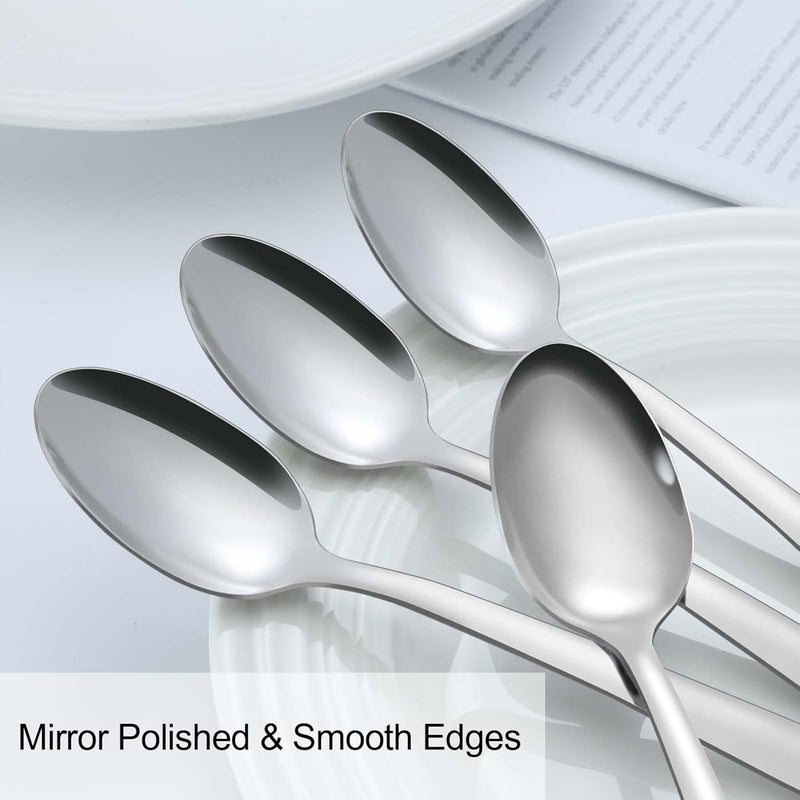 Pleafind 36 Pieces Teaspoons Set (6.2 inch), Spoon Silverware, Stainless Steel Tea Spoons, Mirror Polished Small Teaspoon, Dessert Spoons for Home, Kitchen, Restaurant, Dishwasher Safe - Image 4