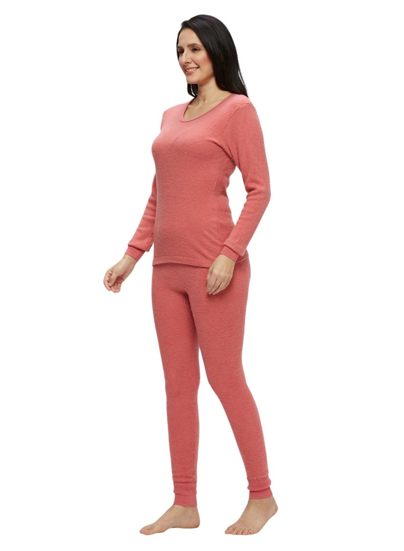 BYC WOMEN'S INNER FULL BODY THERMAL SET - CHERRY PINK - Image 3