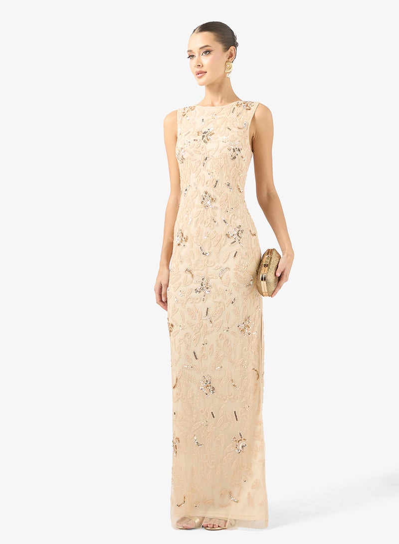 نمشي x فستان سهرة مزين بالخرز - Image 4