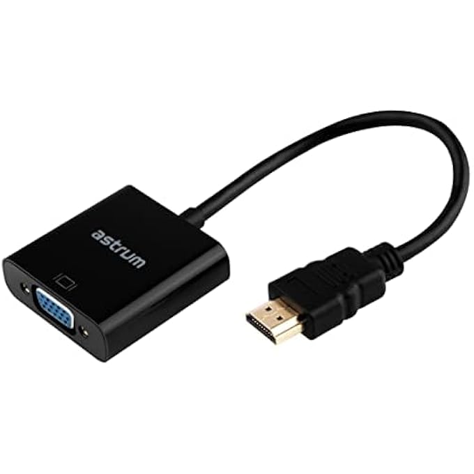 Astrum DA450 HDMI MALE TO VGA FEMALE ADAPTER - BLACK - Image 2