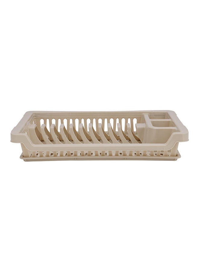 Royalford Medium Dish Drainer Plastic Dish Drainer with Detachable Tray Glass Spoon and Utensils Holder Assorted Colors 42x29x7.5cm - Image 1