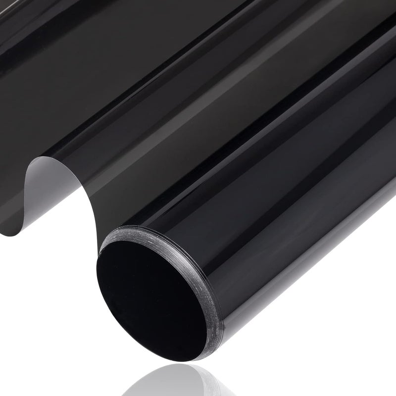 S-Sia Vendors-Good Purchase Good Care SIA VENDORS One Way Privacy Window Film Heat Control Window Film Sun Blocking Window Tint Daytime Reflective Anti UV Sticker Black 20 X 38 Inch
