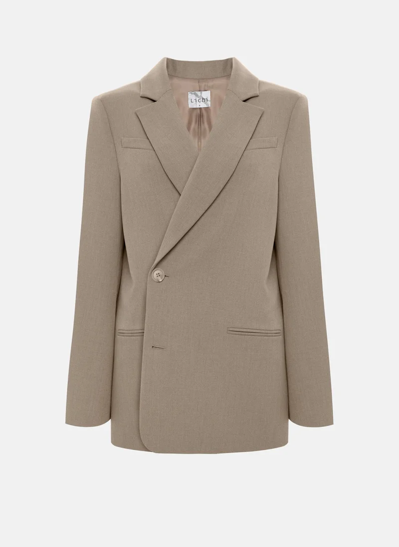 Lichi  Loose single-breasted jacket with asymmetrical fastening for Women | Best Price UAE