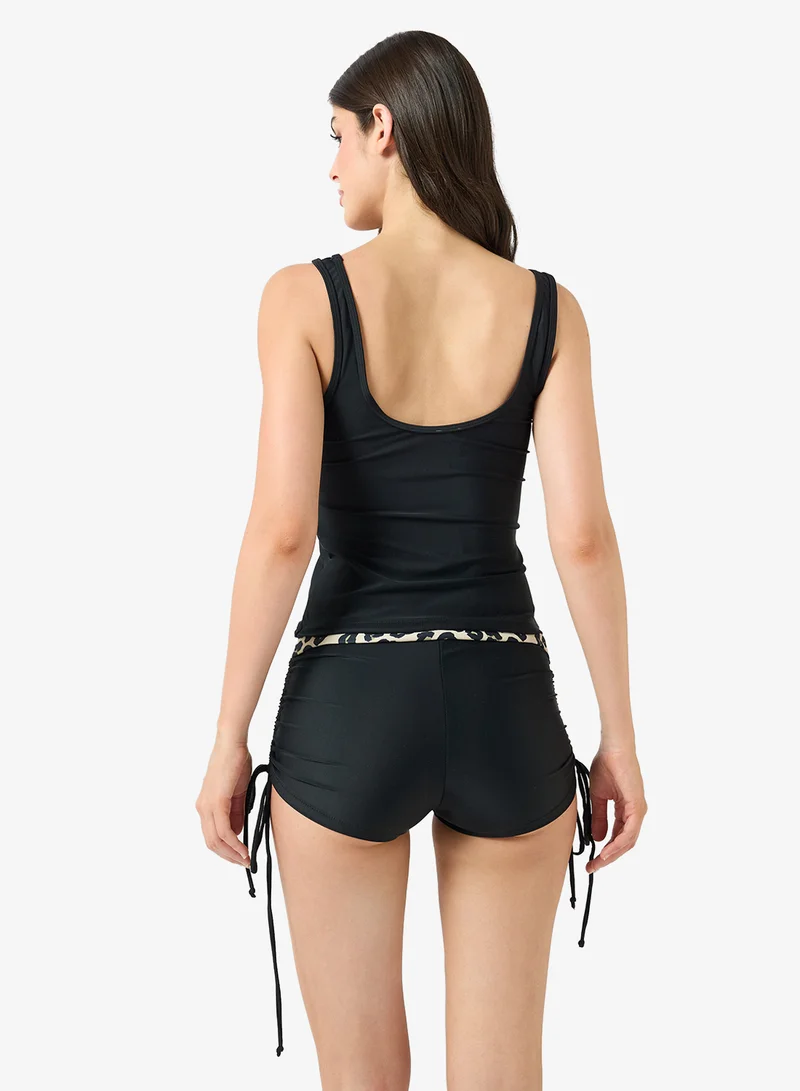 فورورد 2PC Leopard Print Rashguard Set