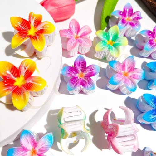 Cerrito 6 Pcs Small Flower Hair Claw Clips for Women & Girls – Colorful Durable Nonslip Clamps with Strong Hold for Thick & Thin Hair, Neutral Mini Hair Accessories for Everyday Styling (Multicolor) - Image 4
