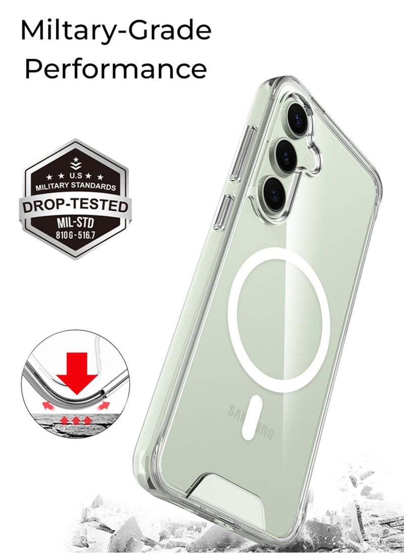 glassology - Samsung Galaxy S24 FE Clear Case & Screen Protector Bundle, Magnetic Clear Cover, Ultra-Slim, Shockproof & Scratch-Resistant Design - Image 1