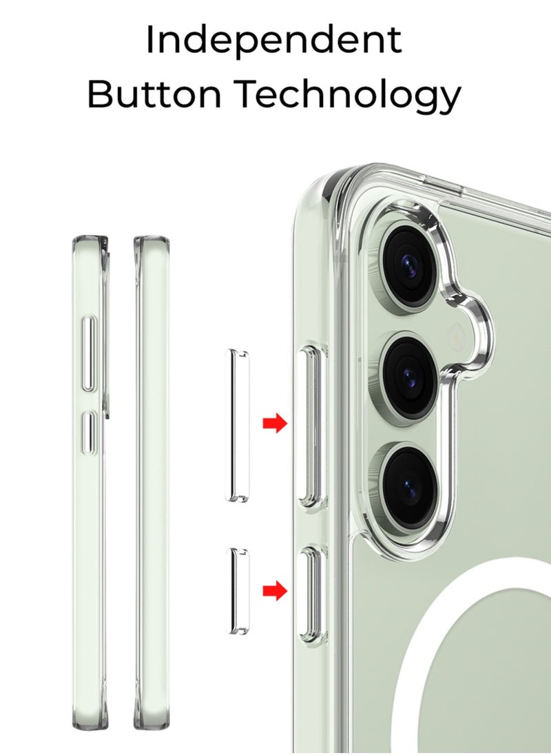 glassology - Samsung Galaxy S24 FE Clear Case & Screen Protector Bundle, Magnetic Clear Cover, Ultra-Slim, Shockproof & Scratch-Resistant Design - Image 1